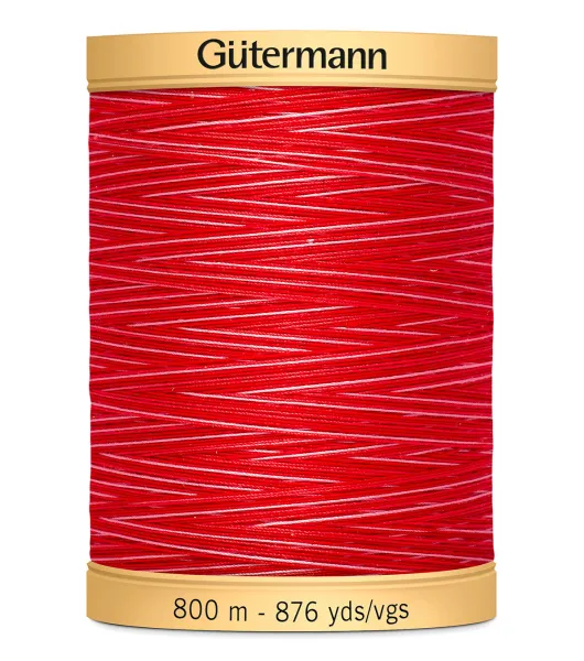 Gutermann Natural Cotton Thread Variegated 876 Yards Plum Berry