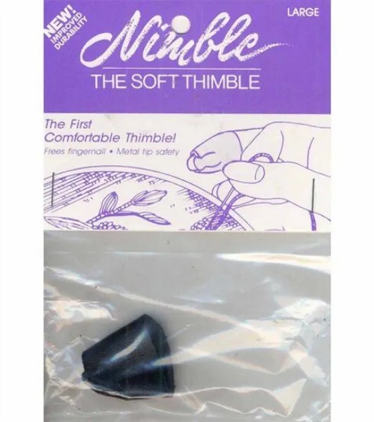 Nimble Thimble Leather with Metal Tip Medium