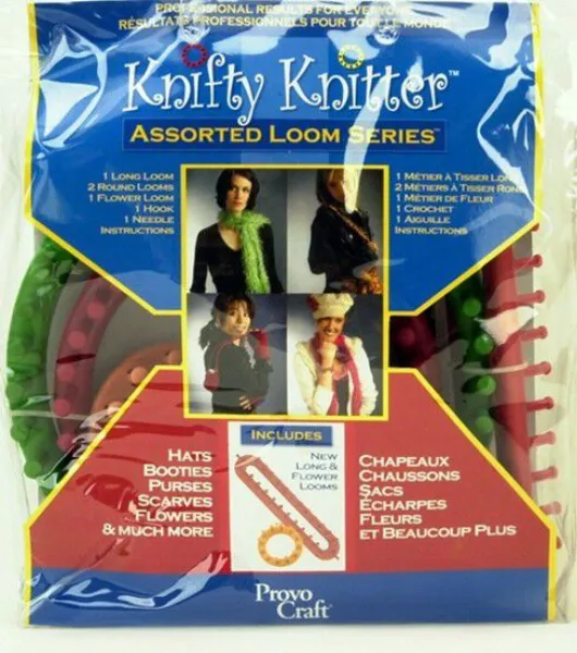 Knifty Knitter Round Loom Set Hook & Loom Knitting Kit