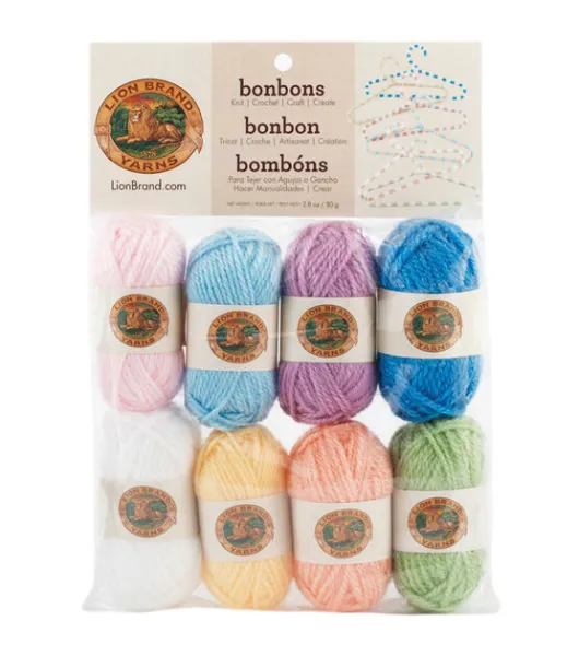 Lion Brand Yarn Bonbons Brights Mini Yarn Variety Pack Light