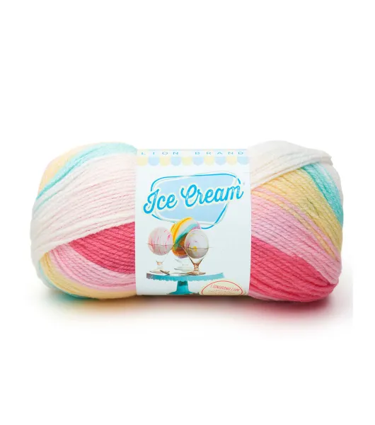 Lion Brand Ice Cream Roving Stripes Yarn-Candy Dots -921-603
