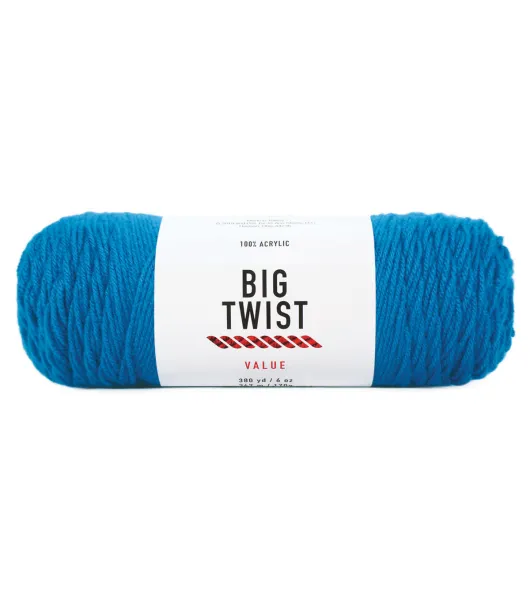 6oz Solid Medium Weight Acrylic 380yd Value Yarn by Big Twist