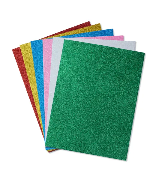 Glitter Sticky Back Foam Sheets 9X12 6/Pkg