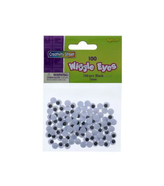 Creativity Street Jumbo Wiggle Eyes, Black/White - 100 pack