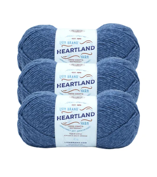 Lion Brand Wool Ease Worsted Acrylic Yarn 3 Bundle, JOANN