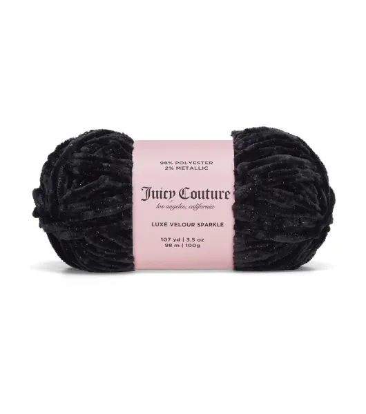 Juicy Couture Black Stretch Velour Fabric