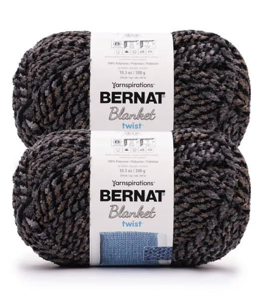 Bernat 2pk Super Bulky Polyester Blanket Twist Yarn by Bernat