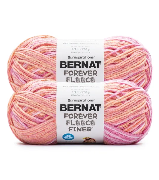 Bernat Bulky Polyester Baby Fleece Yarn 2 Bundle by Bernat