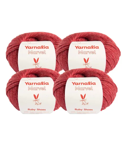 Yarnalia Bulky Fluffy Wool Acrylic Yarn 6 Bundle