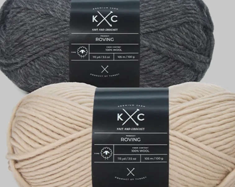 3.5oz Bulky Wool 115yd Craft Roving Yarn by K+C