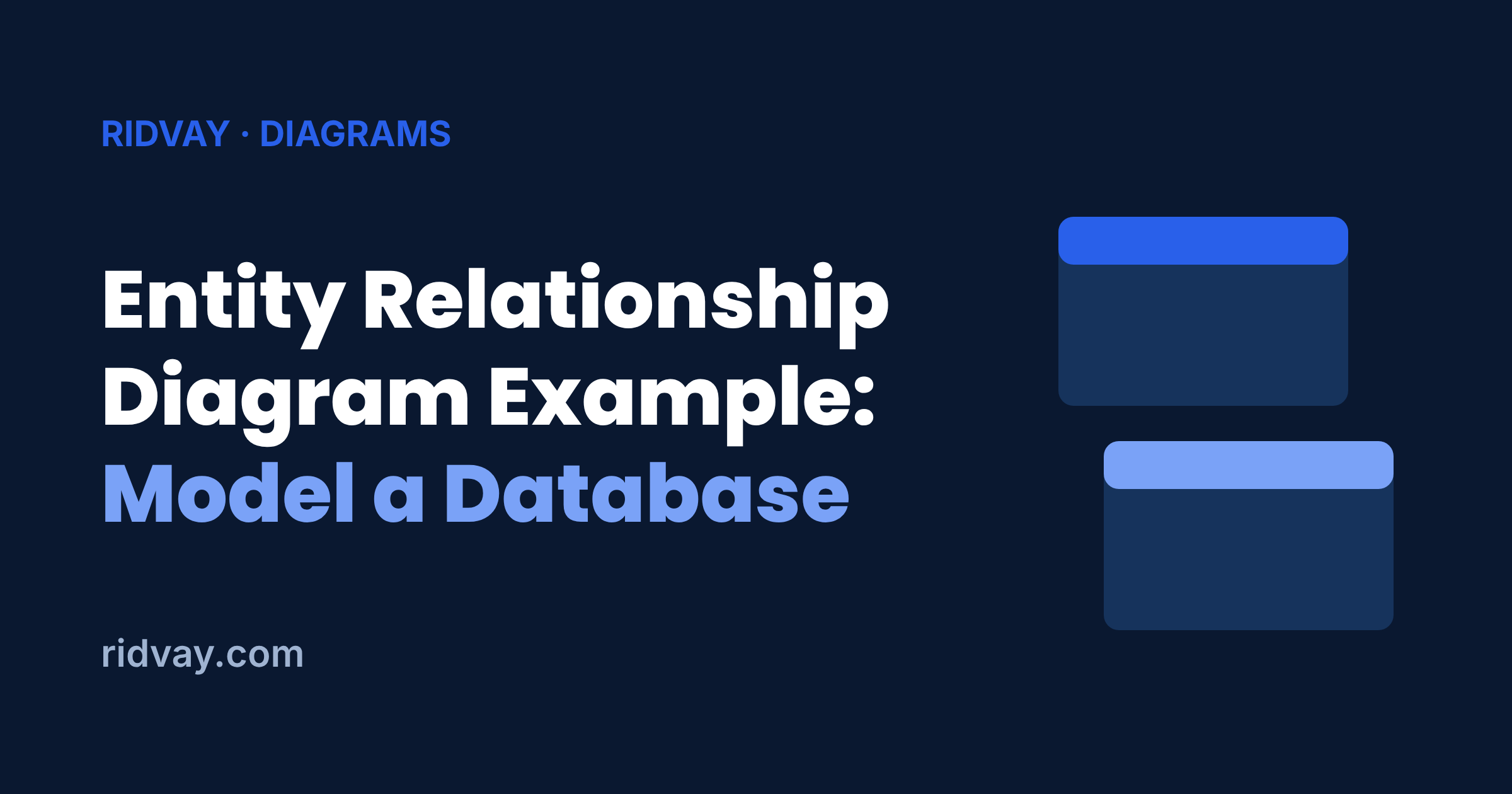 Entity Relationship Diagram Example: Model a Database