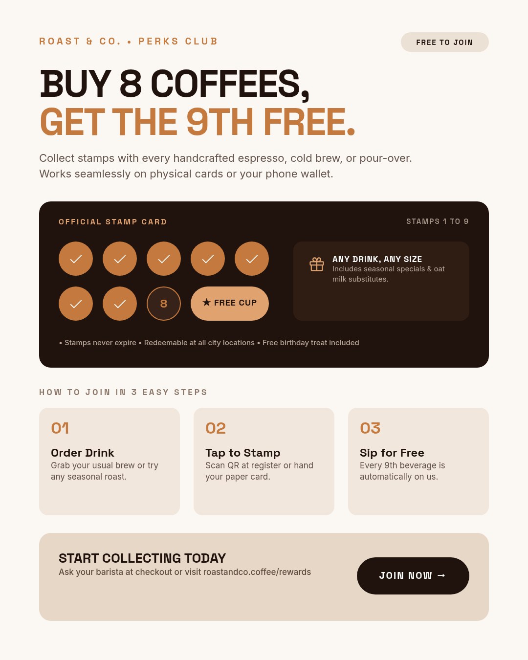 Coffee Loyalty Flyer