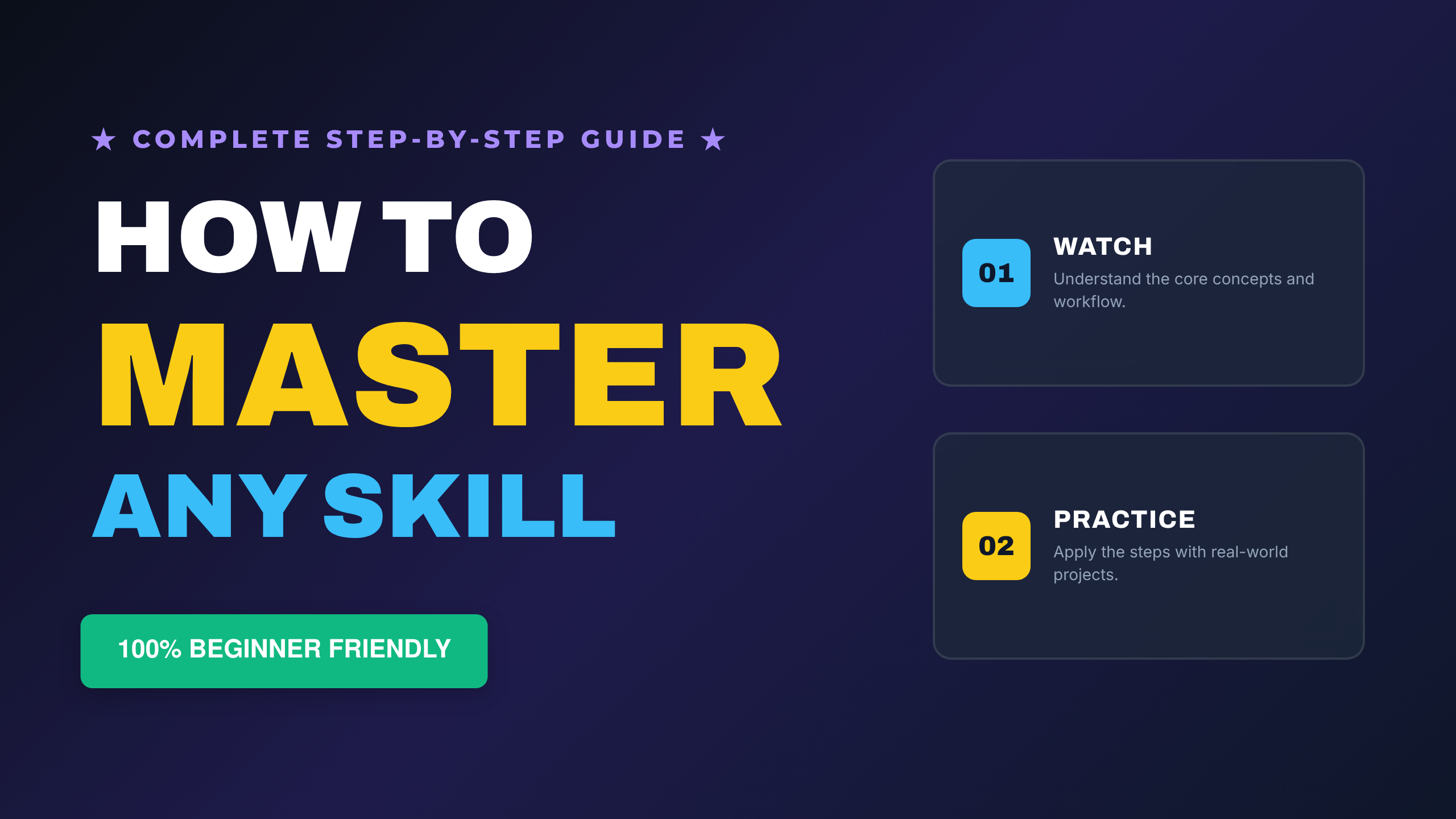 "HOW TO" Tutorial YouTube Thumbnail