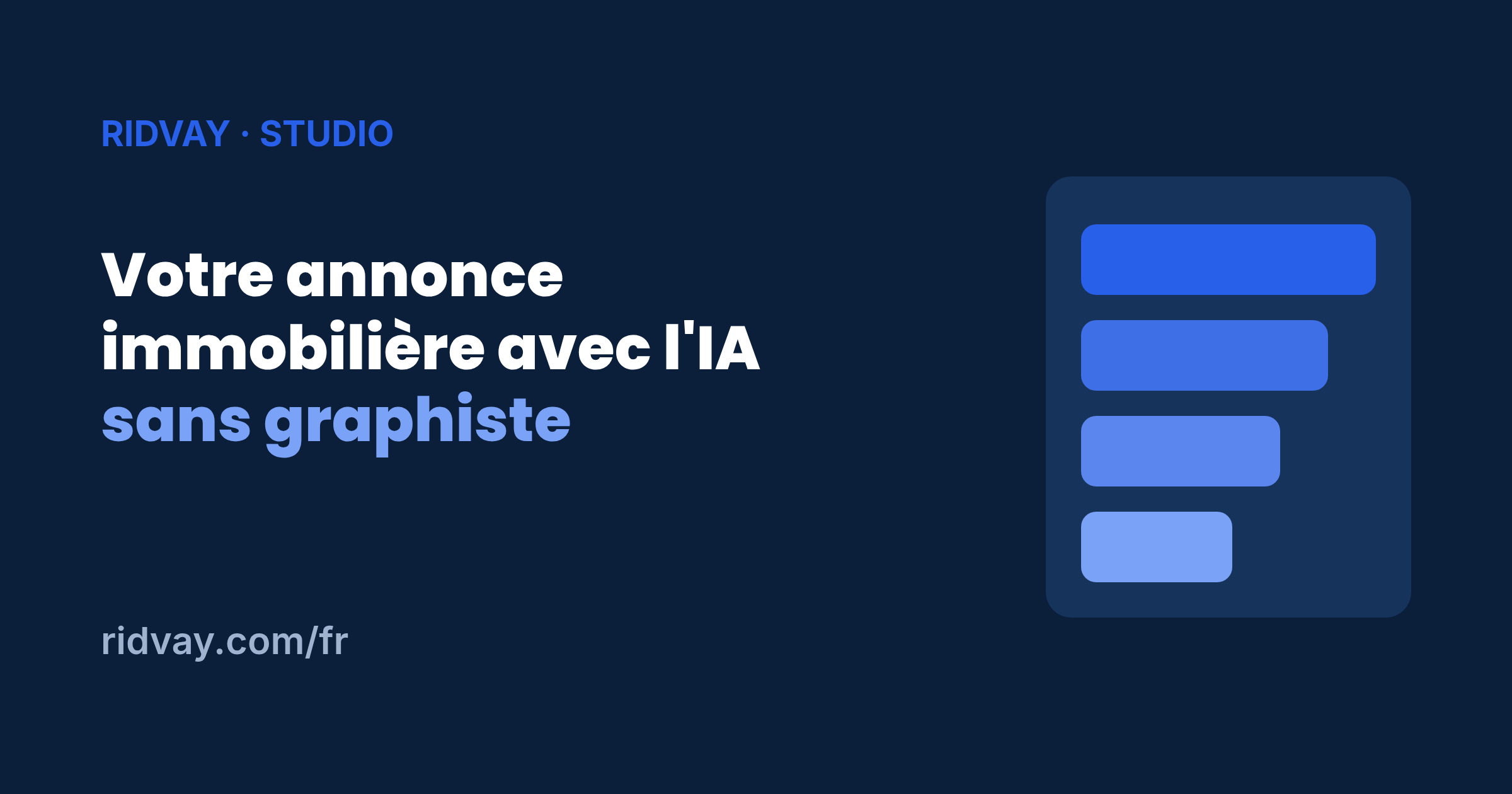 Comment créer une publication d'annonce immobilière avec l'IA (sans graphiste)