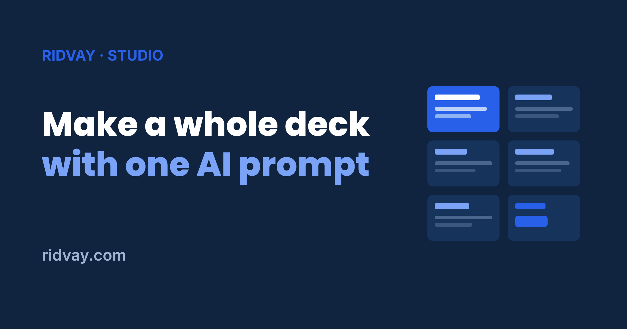 How to Make a Presentation With AI (The Whole Deck)