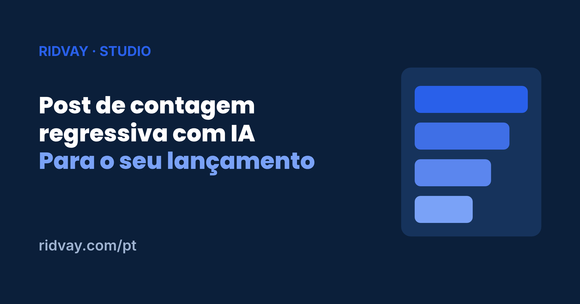 Como Fazer um Post de Contagem Regressiva para o Seu Lançamento (Com IA)