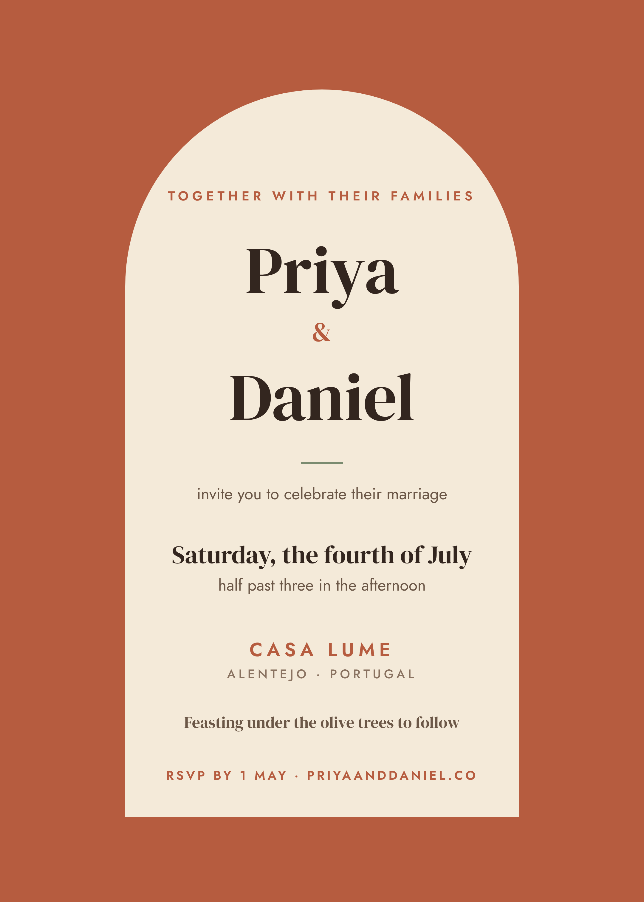 The arch — Wedding Invitation