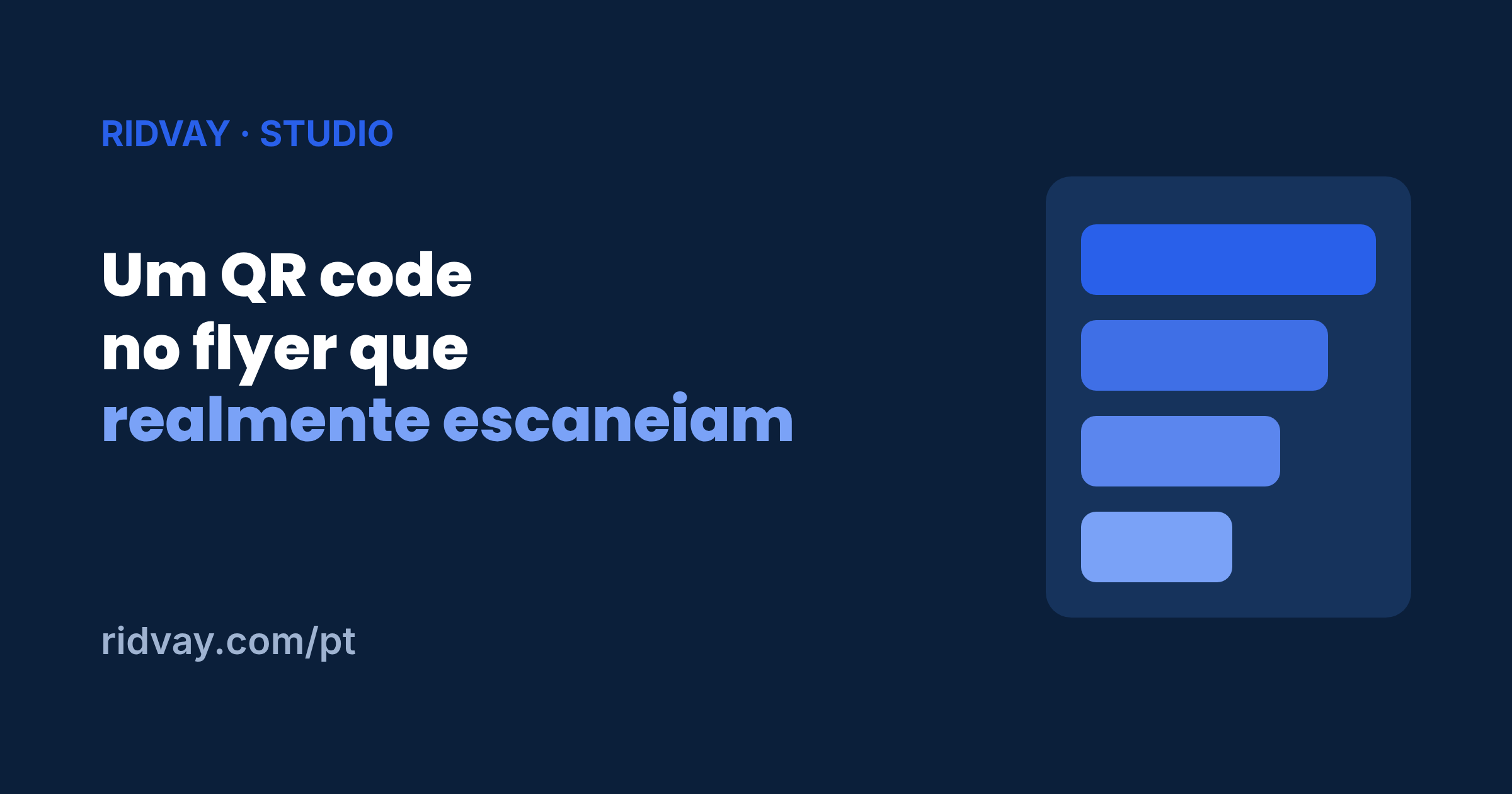 Como colocar um QR code em um flyer que as pessoas realmente escaneiam