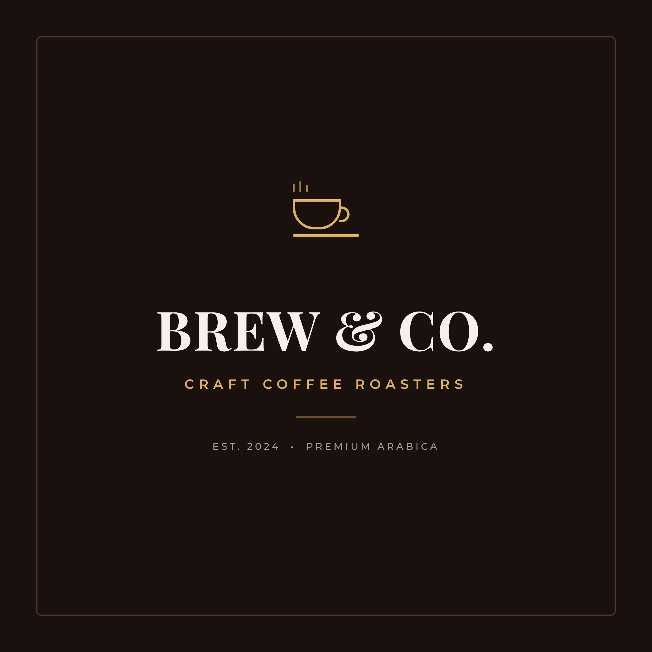 Coffee Brand Logo "Brew & Co"