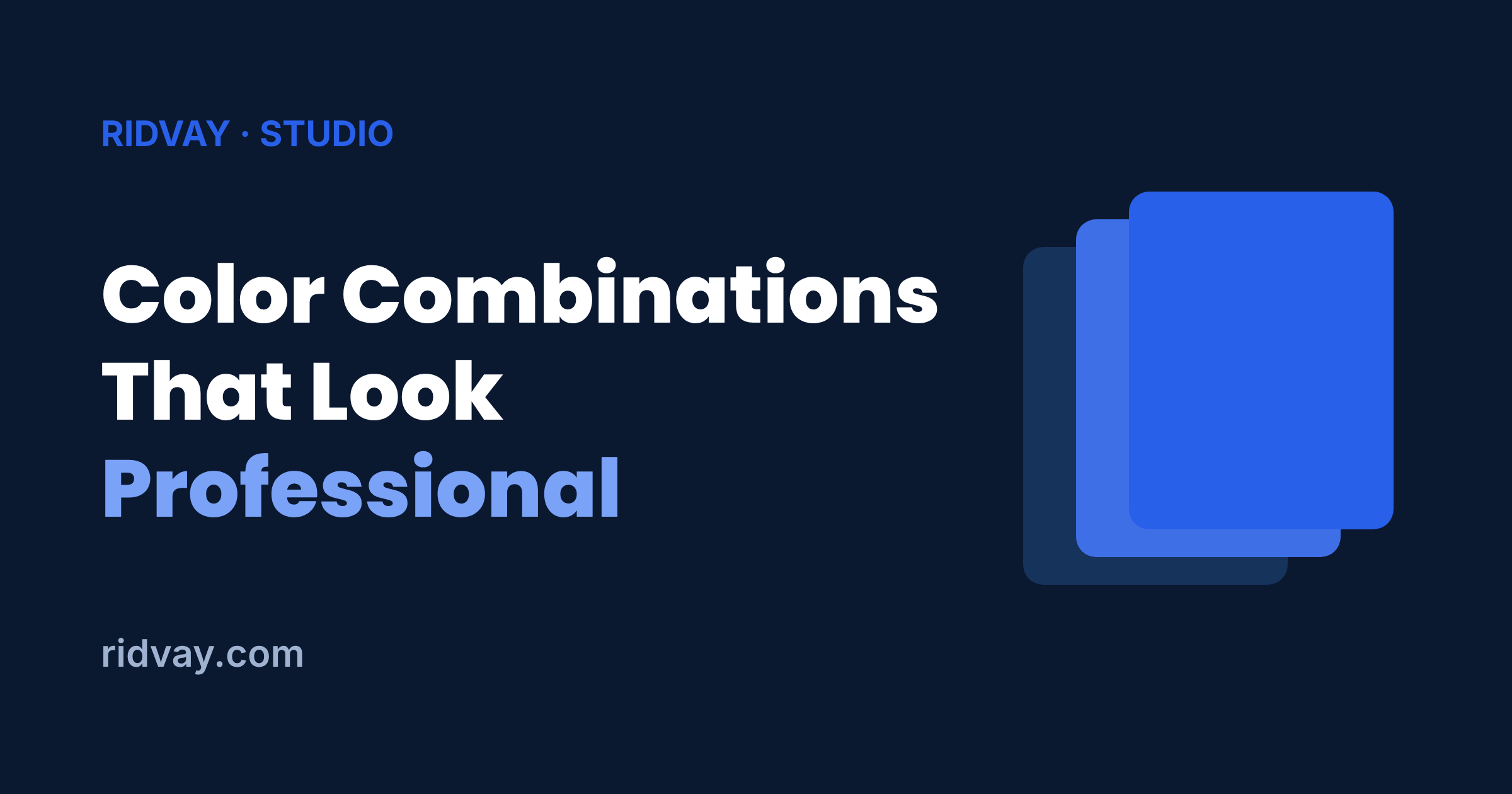 How to Pick Color Combinations That Look Professional