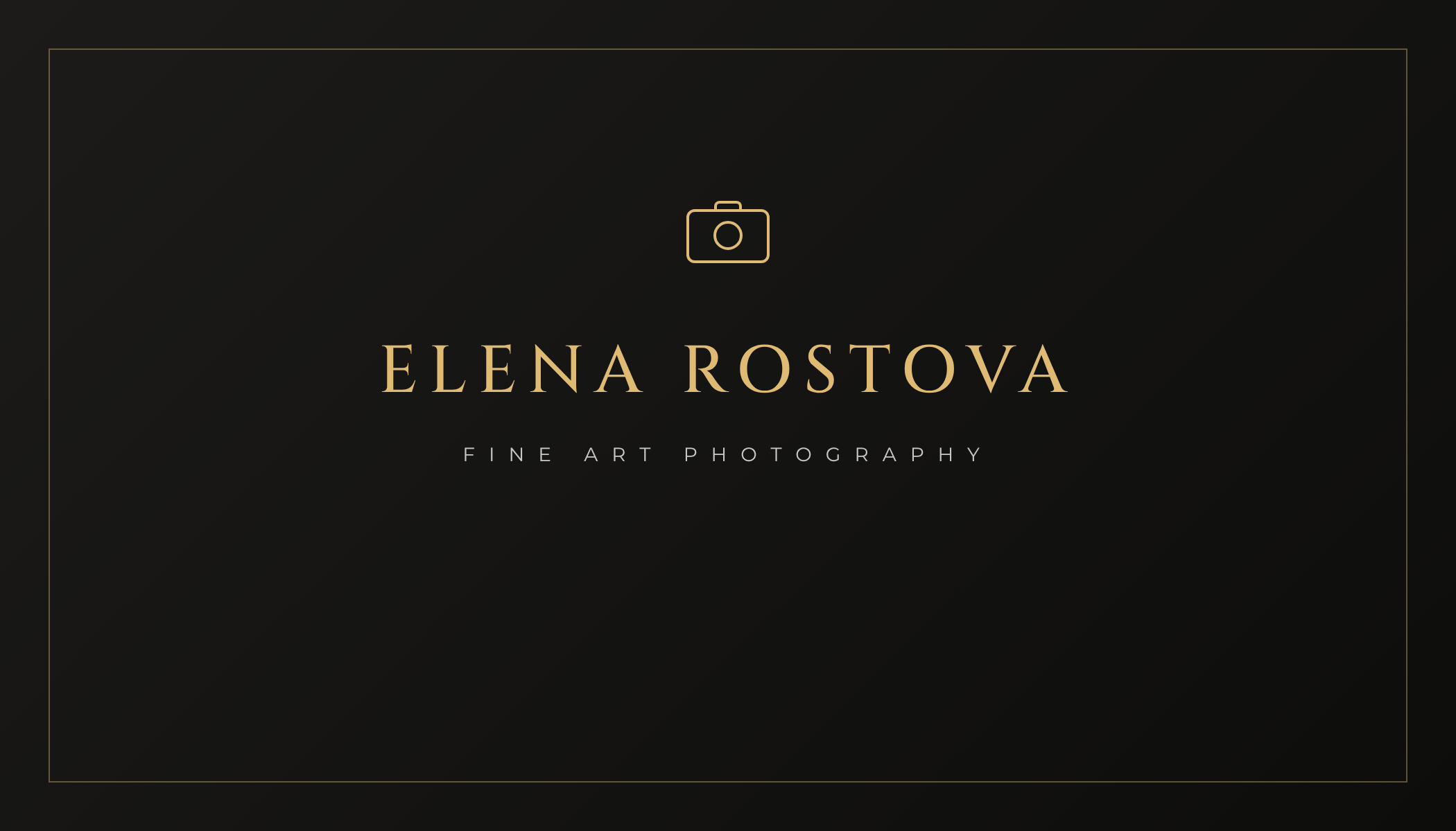 Elegant Dark Business Card For a Photographer