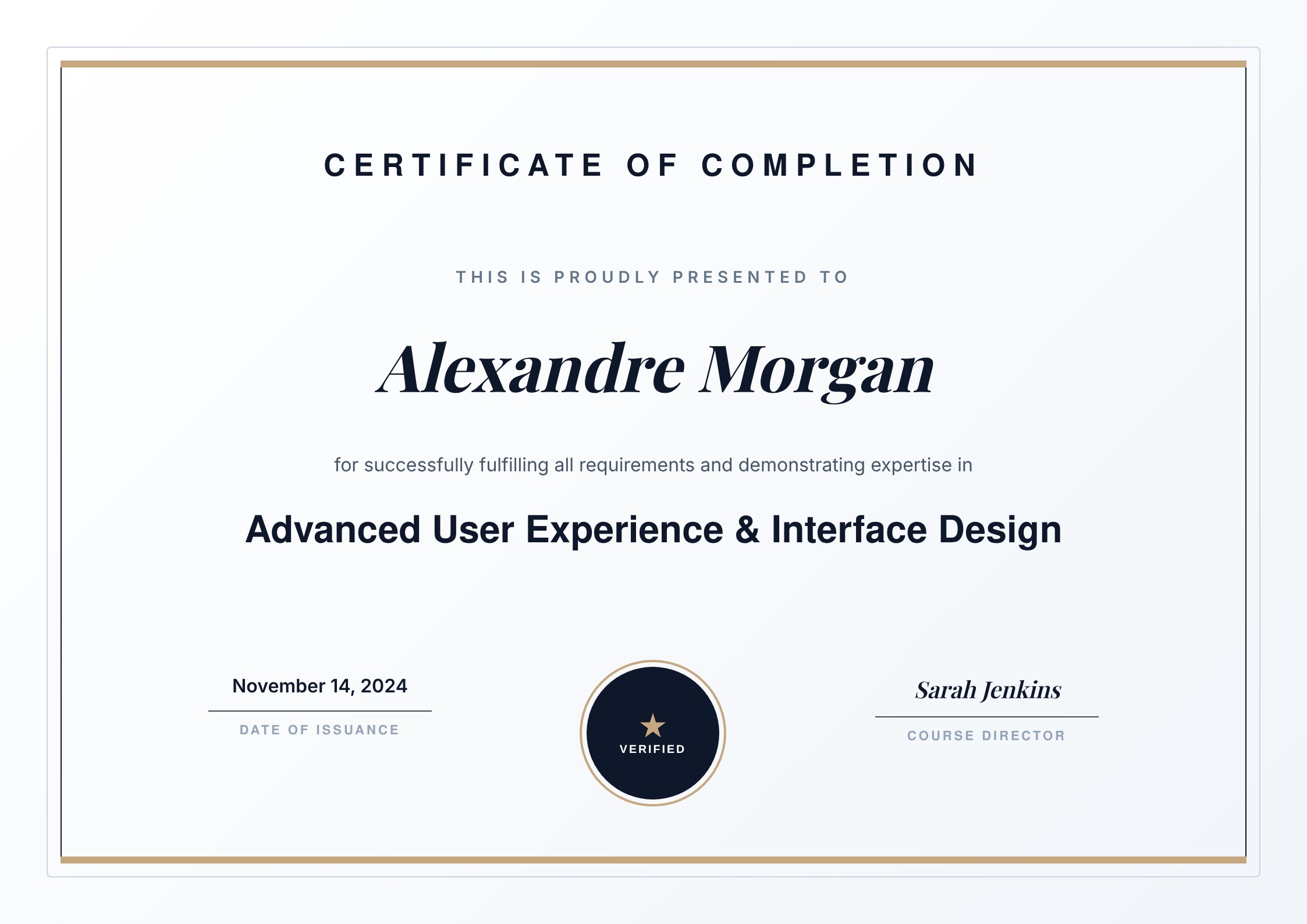Modern Course-completion Certificate
