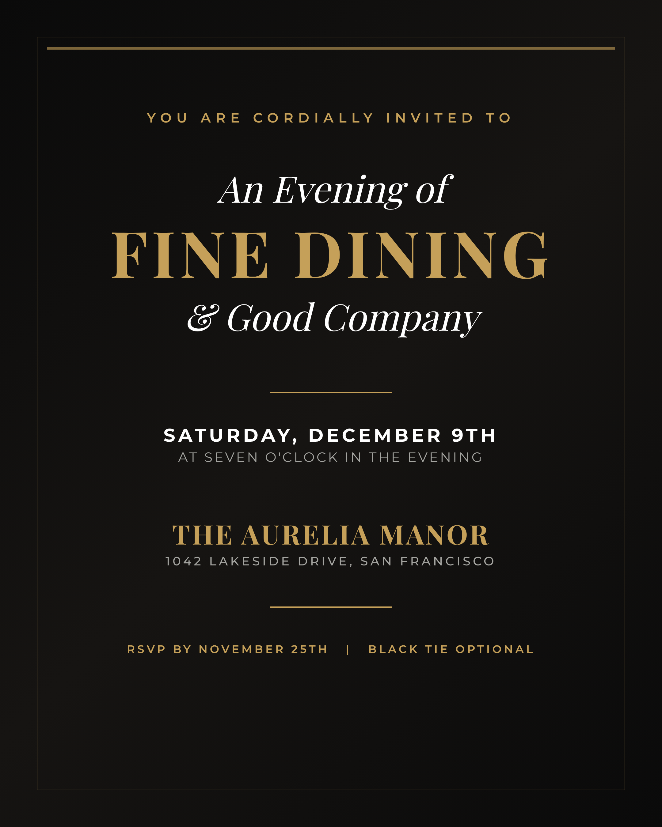 Classy Dinner-party Invitation