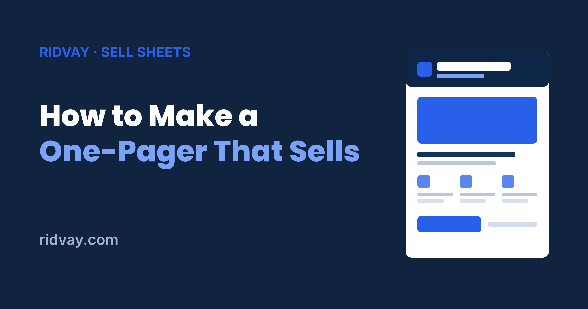 How to Make a One-Pager Sell Sheet With AI (No Designer)
