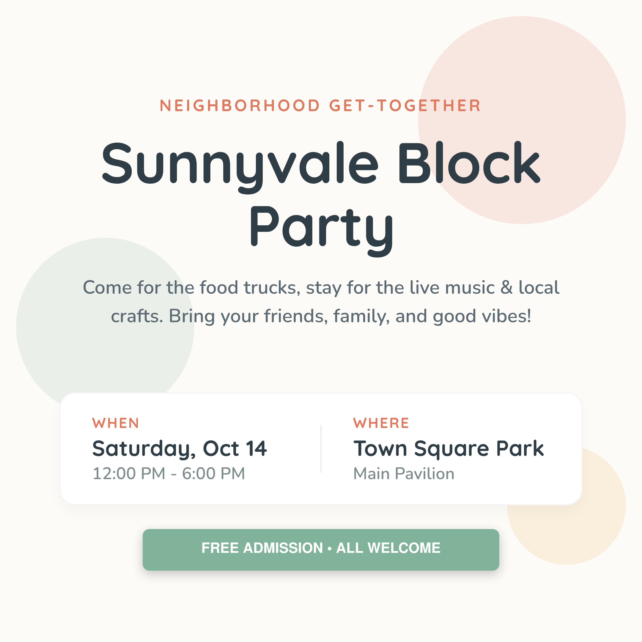 Event Facebook Post