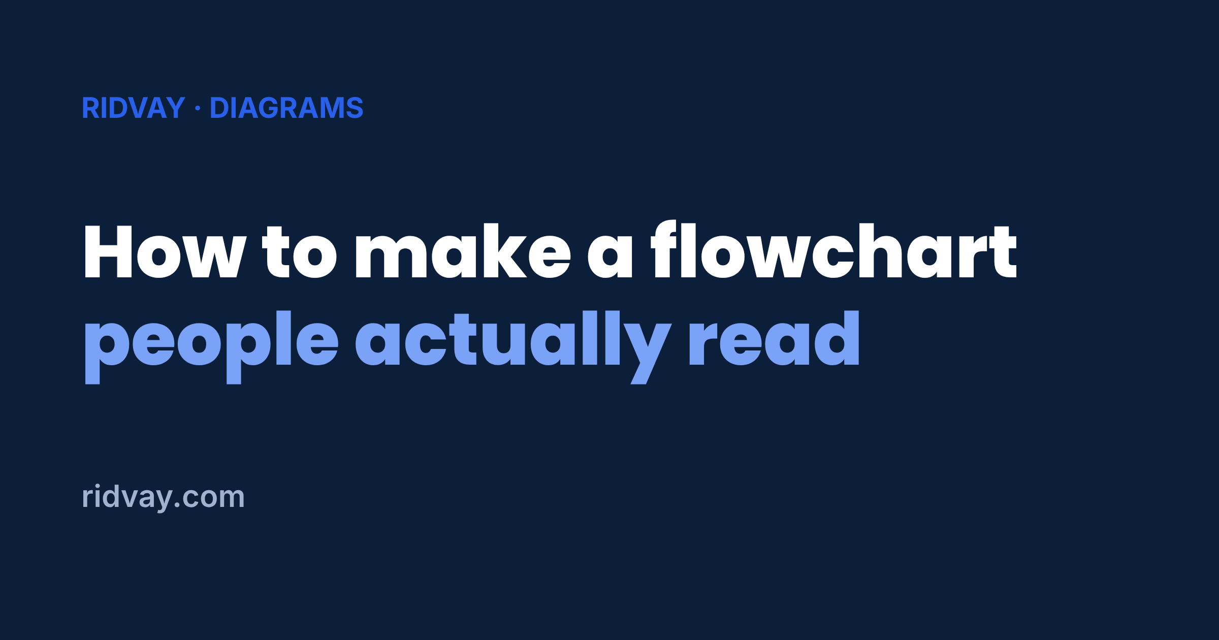 How to Make a Flowchart People Actually Read