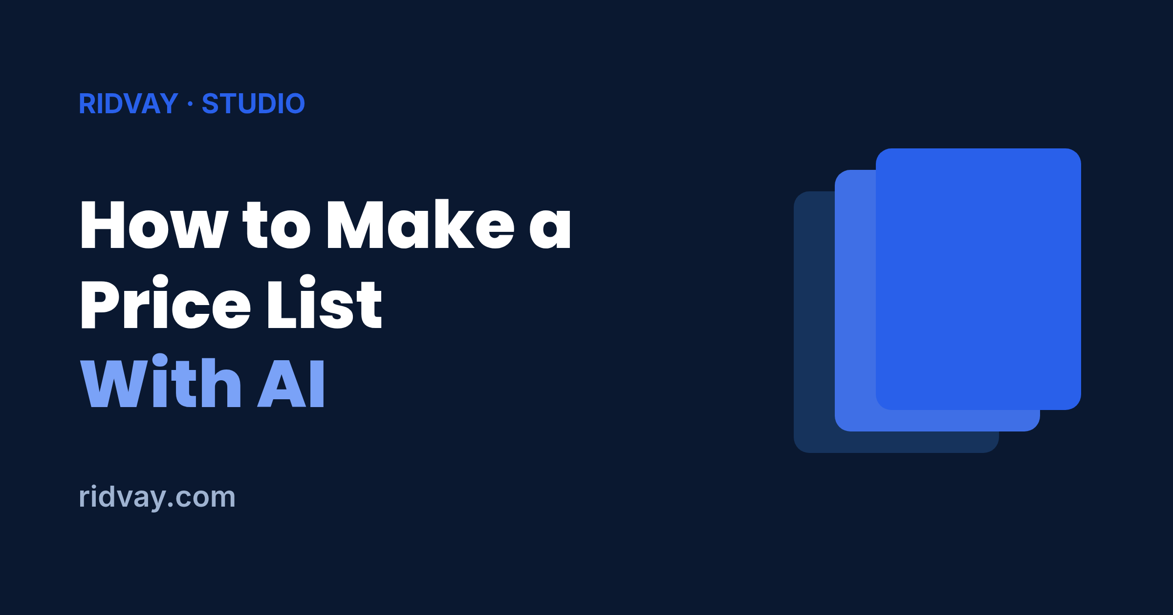How to Make a Price List With AI (That People Actually Read)