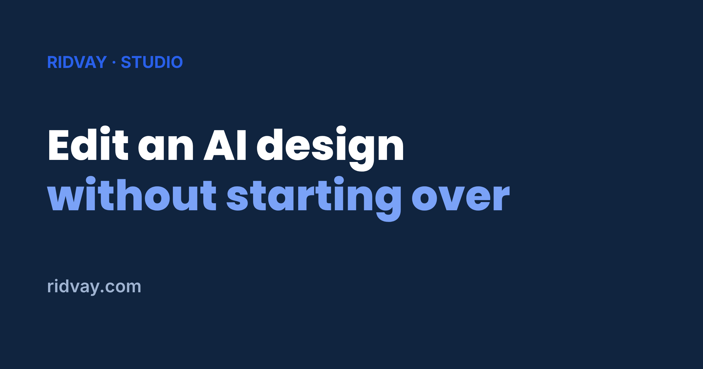 How to Edit an AI-Generated Design Without Starting Over