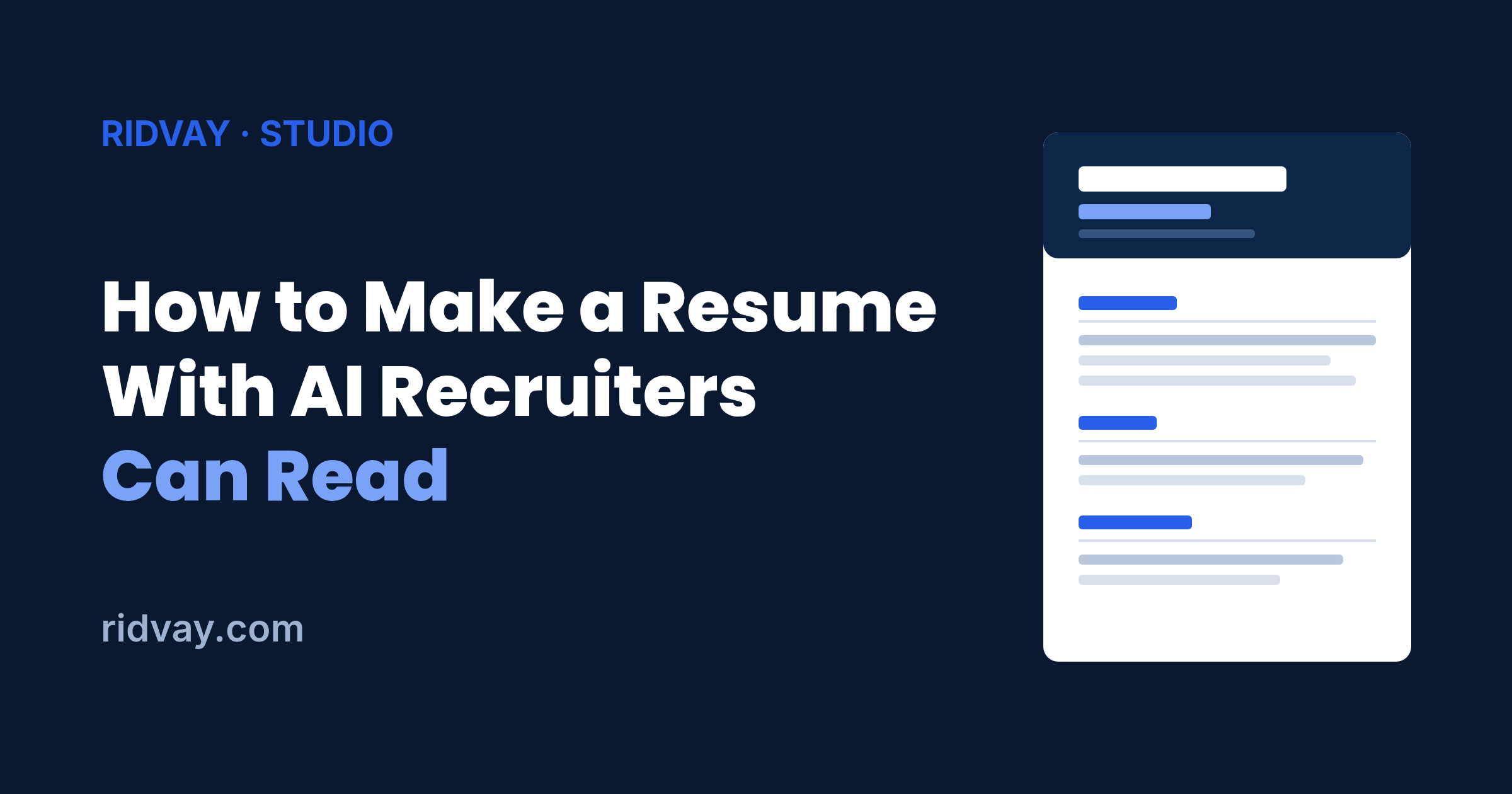 How to Make a Resume With AI Recruiters Can Read