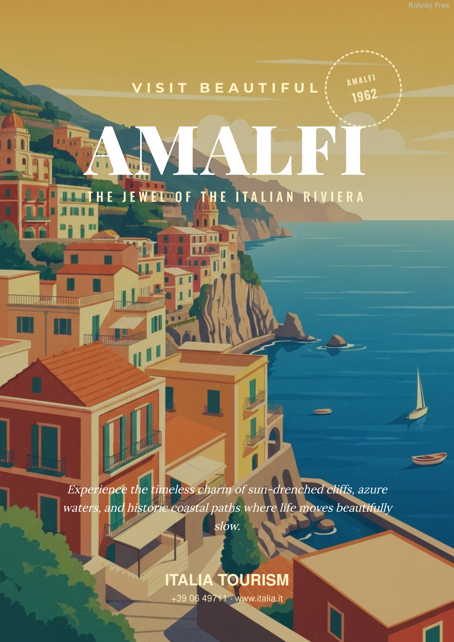 Travel Poster For a Coastal City