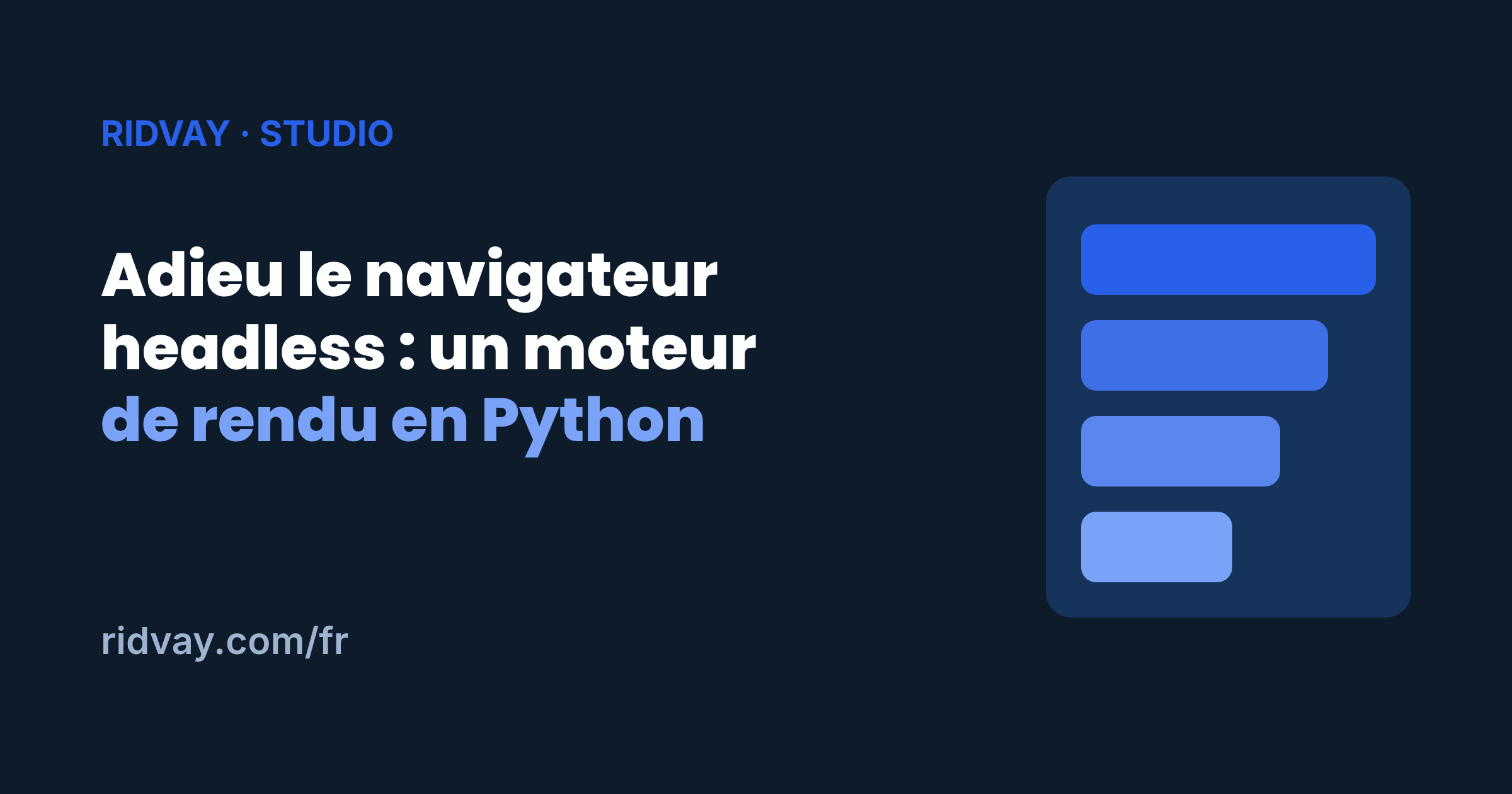 Nous avons remplacé un navigateur headless par un moteur de rendu Python