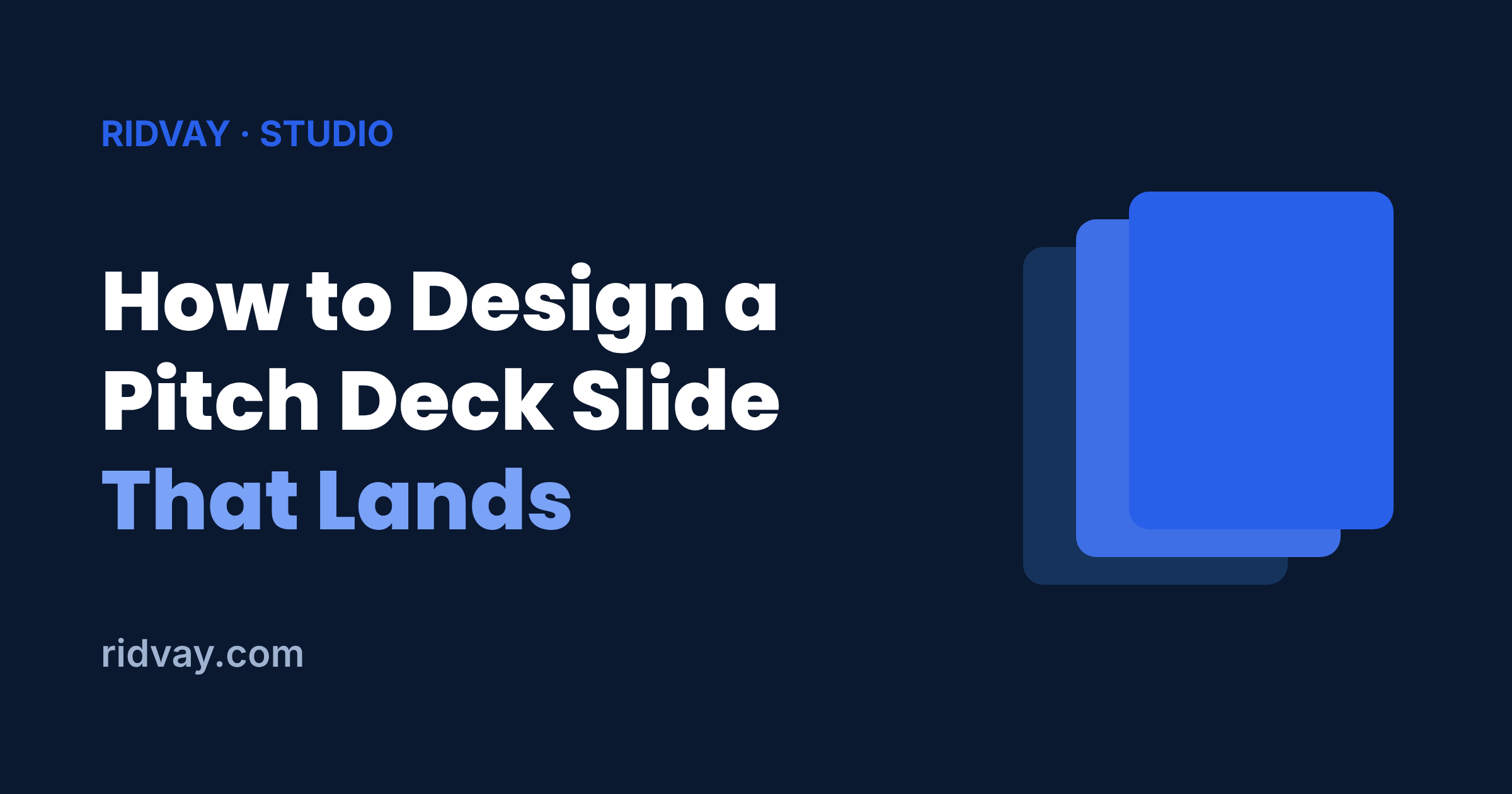 How to Design a Pitch Deck Slide That Lands