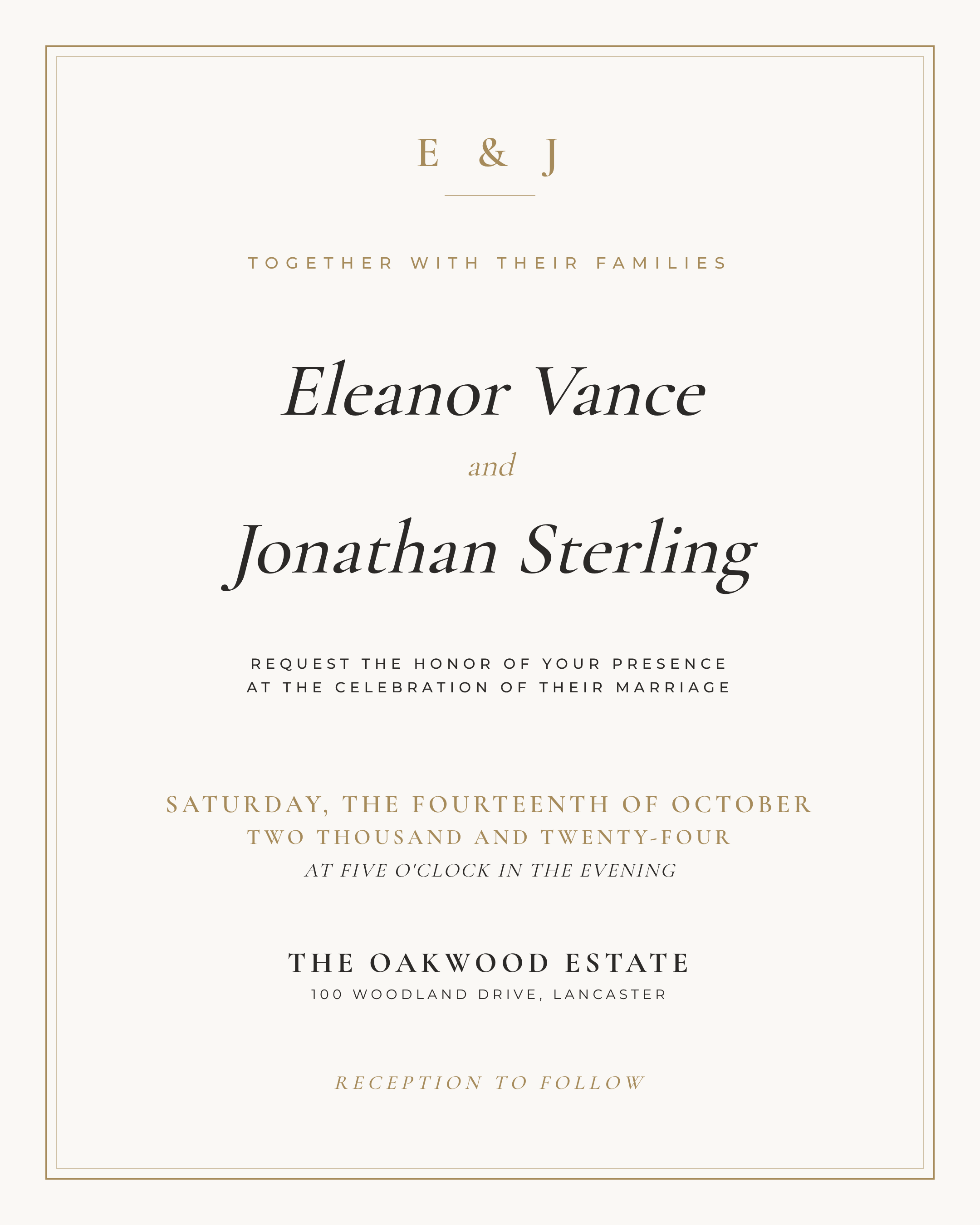 Elegant Wedding Invitation