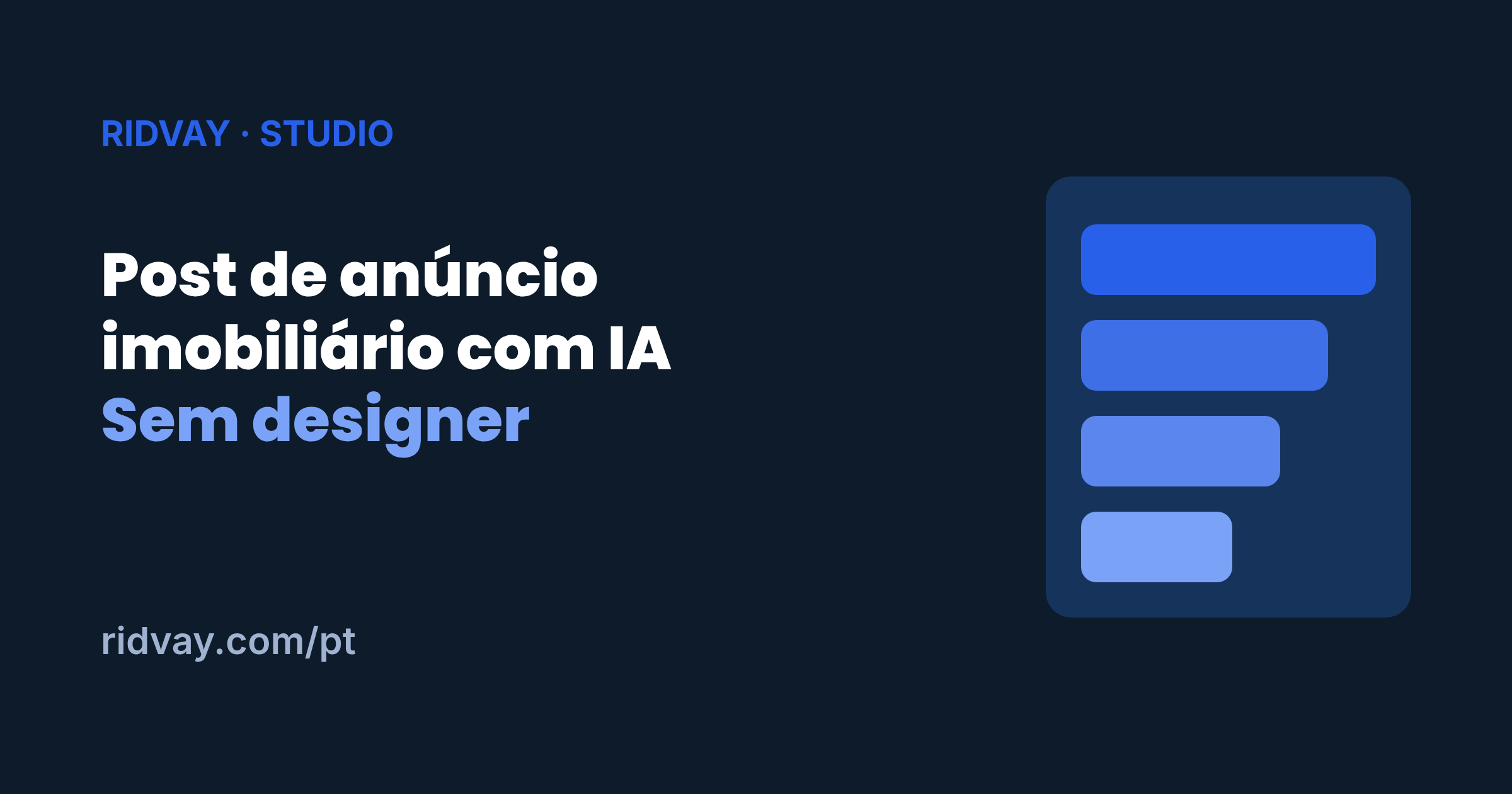 Como Fazer um Post de Anúncio Imobiliário com IA (Sem Designer)
