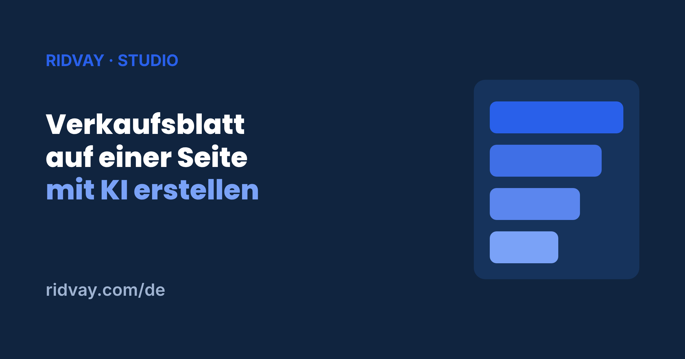 Verkaufsblatt auf einer Seite mit KI erstellen (ohne Designer)