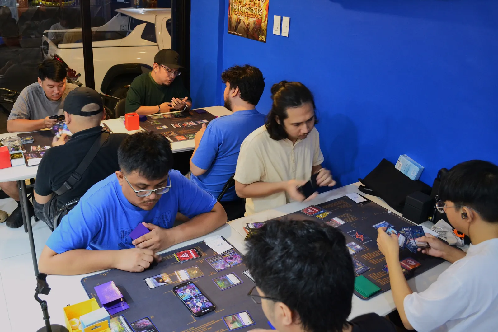 Focused Riftbound matches during the Friday Radiance Pre-Rift