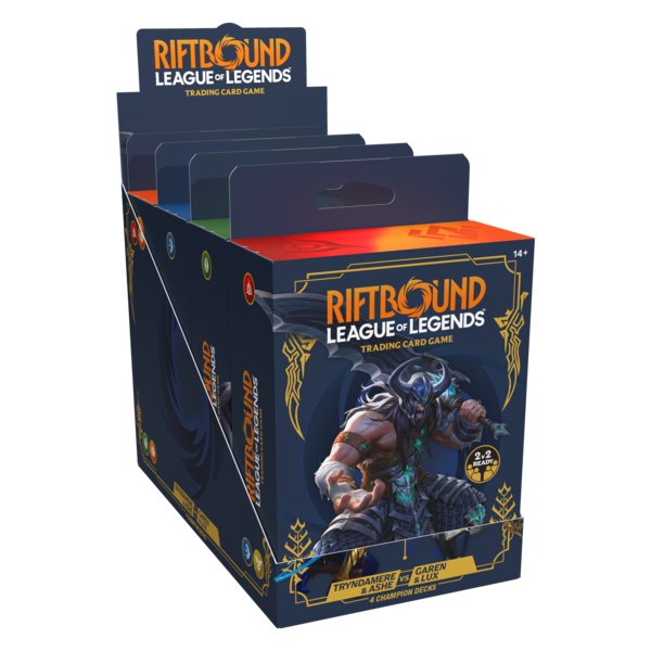 Riftbound Legacy Pre-Rift Event Kit display box holding the regional Pre-Rift Player Kits