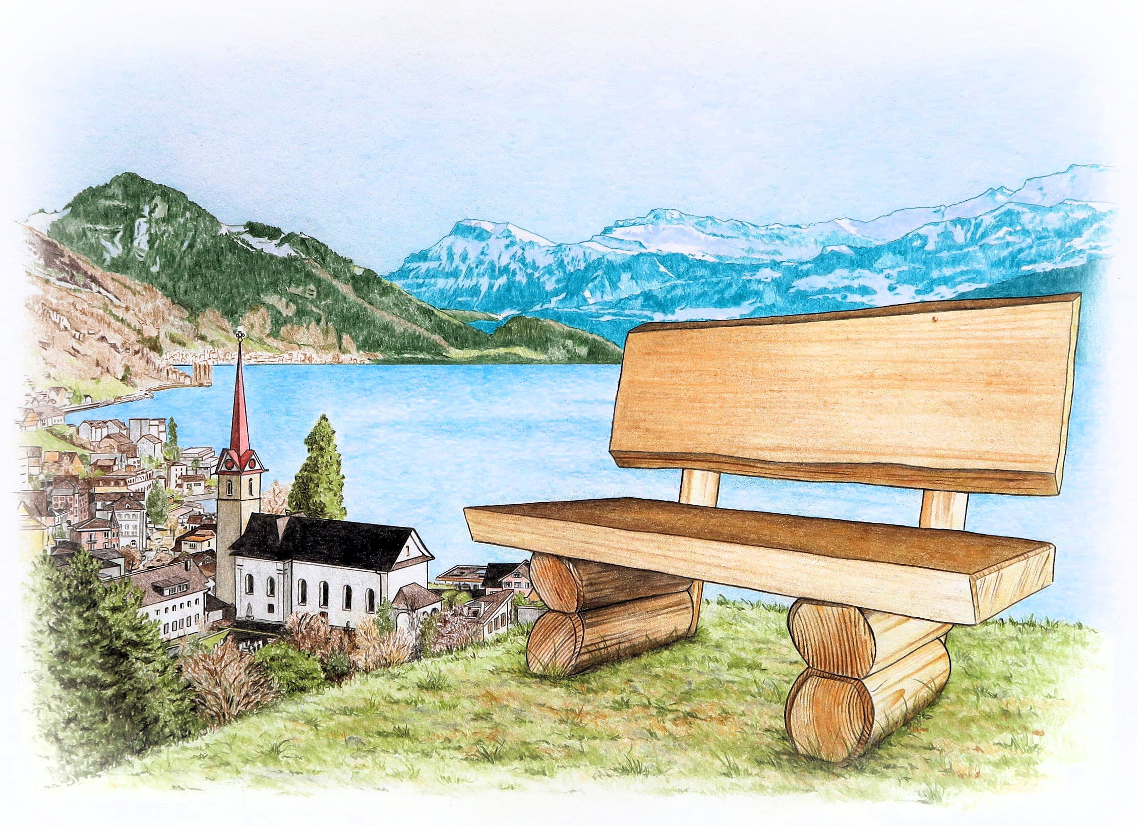 Holzbank zum Sennenchilbi Weggis  – 13. November 2026