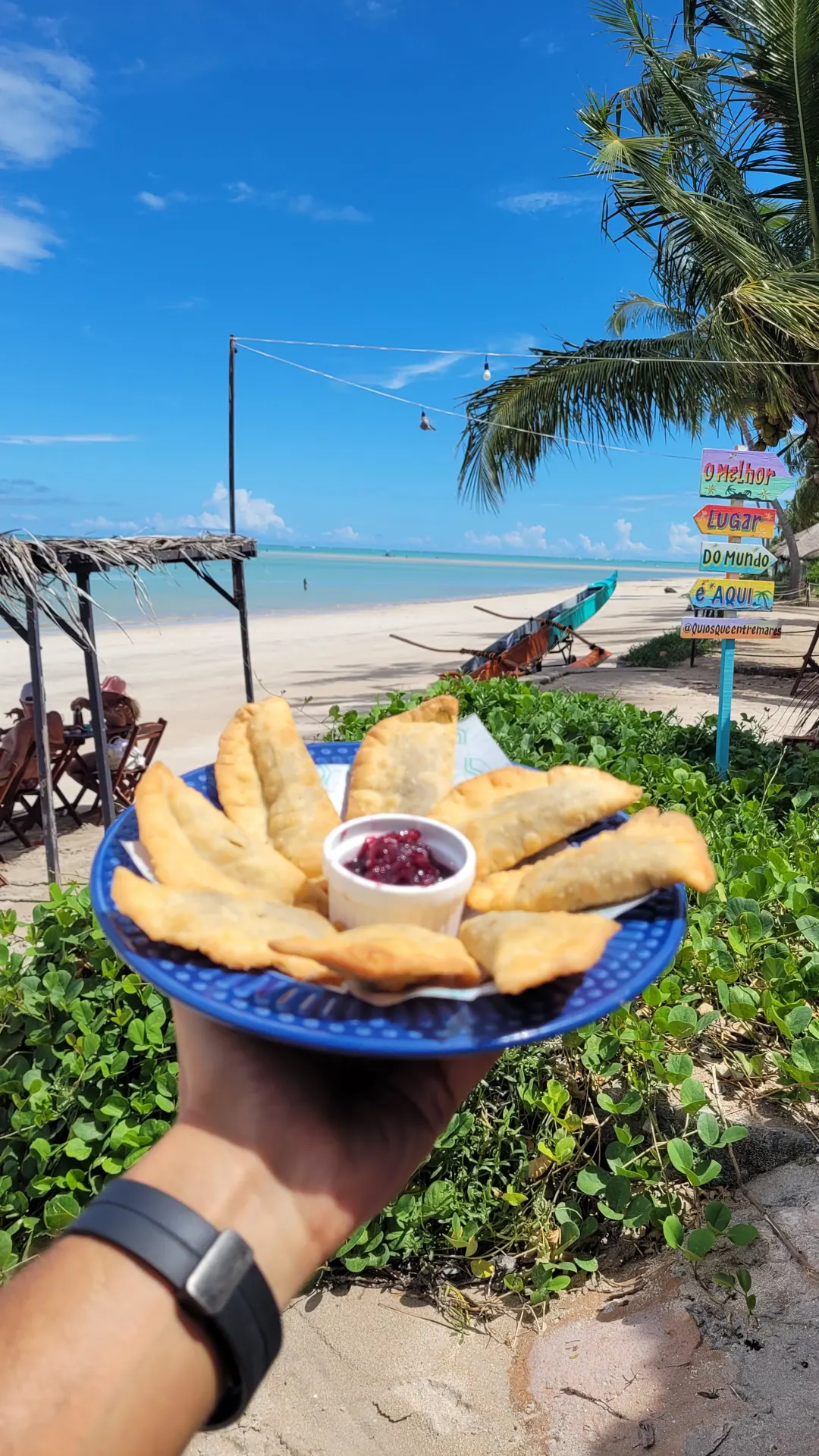 Quiosque Entre Mares na Praia de Ponta de Mangue