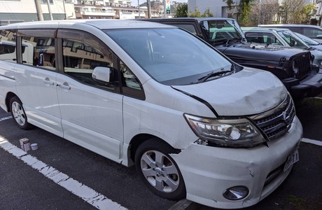 日産 セレナ(自走可能) 北海道から山梨県へ陸送