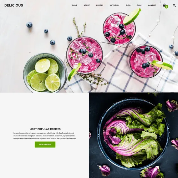 Screenshot of Delicious, a PSD conversion project.