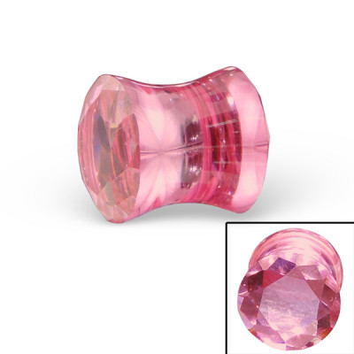 Double Flared Body Jewelry Ear Tunnel and Plug with Plastic