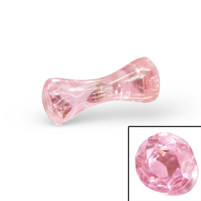 Hollow Pink Body Jewelry Ear Tunnel and Plug with Plastic