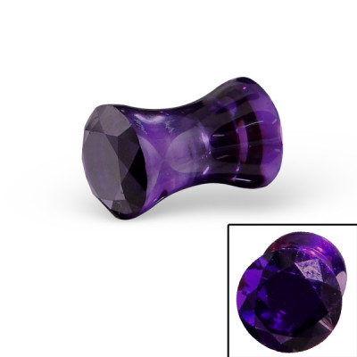 Lilac Body Jewelry Ear Tunnel and Plug with Plastic