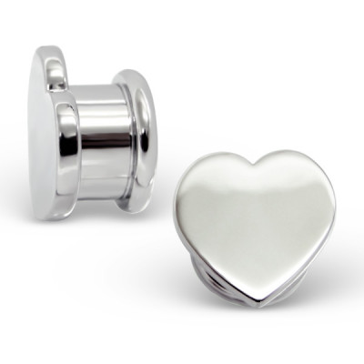 Heart Body Jewelry Ear Tunnel and Plug