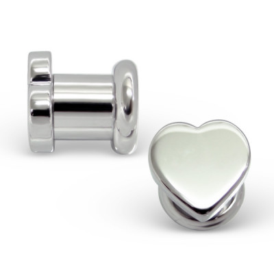 Heart Body Jewelry Ear Tunnel and Plug